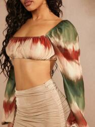 Shein IC85211 Shein Crop Top Hosszú Ujjú Ombre (4) M