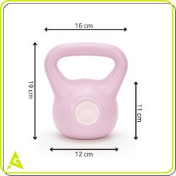 SPRINGOS ActiGet kettlebell súly 2 kg - rózsaszín (ACT0088)