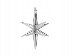 Party Deco Fólia lufi 3D Csillag, 50cm, ezüst