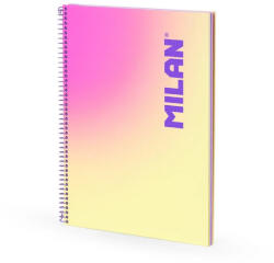 MILAN Caiet cu spira A4 Milan, 95 g/mp, 90 file, matematica, Motiv Sunset, Galben (57143E90SNY)