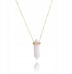  Nyaklánc Nemesacélból, 14K Arannyal Futatva, Hegyi Kristállyal (NST1599B)