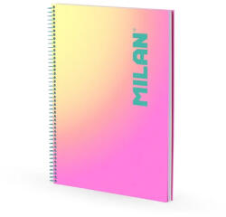 MILAN Caiet cu spira A4 Milan, 95 g/mp, 90 file, matematica, Motiv Sunset (57143E90SNP)