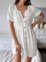 Shein DC42107 Shein Ruha Mini Fehér Muszlin Gombokkal (4) S