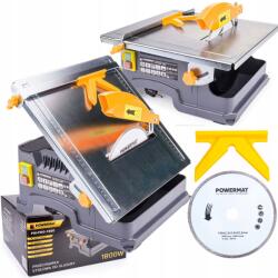 Powermat Csempe Mázvágó Fűrész 1800W Asztali Száraz Nedves Vágás 180mm (PM-PDG-1800)