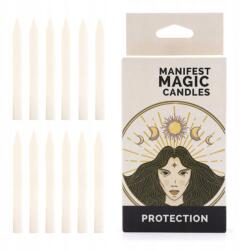 Ancient Wisdom Fehér Rituális Gyertya Szett Manifest Magic Candles Védelem 12 Db-os (MMC-09)