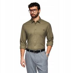 Ombre Férfi pamut ing olívazöld zsebbel kényelmes Ombre V2 K695 méret XL (182692)