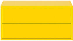 Leziter Boxie 2 fiókos fali szekrény 40x80x37 cm sárga