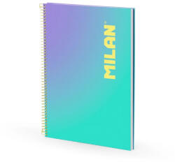 MILAN Caiet cu spira A4 Milan, 95 g/mp, 90 file, dictando, Motiv Sunset, Verde (57142E90SNGR)
