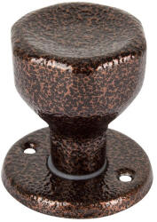 MK Ajtógomb fix festett kis antik réz (MK.G.KR.SZ.MI)