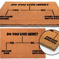TabPrint Lábtörlő Bejárati 40x60 "Do you Live Here" Minták (Wycieraczka Kokosowa 40x60)