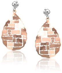  Toscana Ezüst Csepp Fülbevaló - Ródium Bevonat