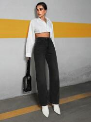 Shein LC15110 Shein Magas Derekú Farmer Nadrág Vintage (4) S