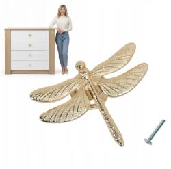  Bútorfogantyú Szitakötő, bútorgomb, bútorhoz, szekrényhez Dragon Fly arany Aks (4894931000101)