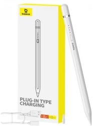 Baseus SMOOTH WRITING - aktív, kapacitív érintő ceruza, Type-C + póthegy, Apple Pencil kompatibilis (P80015806211-00) fehér