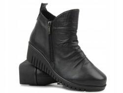 Comfortabel Női Bokacsizma Comfortabel 960232-01 Kétoldalú Cipzárral, Bőr, Ékwedősarok (960232-01)