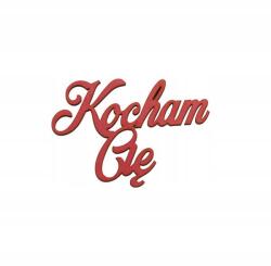 Klepkomania Kocham Cię felirat, piros, Valentin-nap (BST099 CZERWONY)