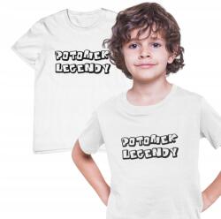 Aradena Gyerek póló Apák napi nyomtatás Apa Utód Legenda Szett 146 (138 10 Tata Potomek Legenda)