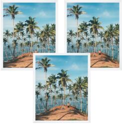 MPink Design 3x Képkeret 21x29, 7 cm-es méretben, fehér lakkozott plexi előlappal (CT1-F10X15,064 x5)