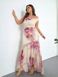 Shein Aszimmetrikus Mintás Ruha (2XL) (613603)