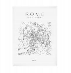  Róma várostérkép poszter, Olaszország, Európa, négyzet alakú, 21x29, 7 cm fehér keret (MP1-0051_21X29,7,063)