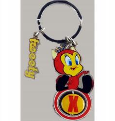 Looney Tunes Fém kulcstartó "X, H" betűkkel, 5 cm, Tweety (BR-283TS)
