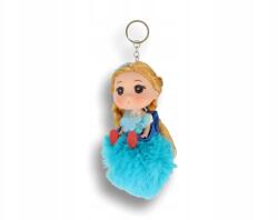  Kék pomponos kulcstartó babafejjel és fonatokkal (stopcopymyoffersking)