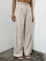 Shein LC52110 Shein Bézs Széles Nadrág Magas Derékkal (4) XL