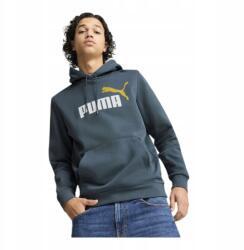 PUMA Férfi Pulóver Kaptenyos ESS+2 Col Big Logo Hoodie Kék r. XL (586764 18)