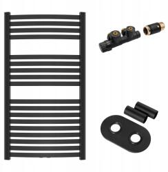 INVENA Fekete létra radiátor fürdőszobába, tartozékokkal (UG-03-Z0D)