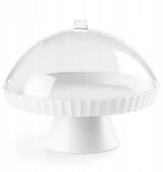  Patera sütemény, fedővel és lapáttal, fehér Agora Blim Plus (bp-az1-000)