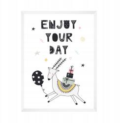  Születésnapi poszter "Enjoy your day" 21x29, 7 cm fehér keret (MP1-0310_21X29,7,063)