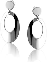  Toscana Ovális Ezüst Fülbevaló - Ródium Bevonat