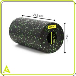 SPRINGOS ActiGet Masszázshenger - Fekete, Zöld (ACT0094)