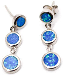  Ezüst három köves opál fülbevaló