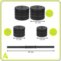 SPRINGOS ActiGet kompozit Kézi súlyzó szett 2x15kg (ACT0042)