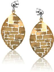  Toscana Ezüst Fülbevaló - Arany Rombusz