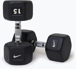 Nike Strength Gantera cauciucată Nike Strength Hex Dumbbell 15 kg black/white