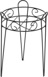 Strend Pro Virágtartó állvány, Strend Pro Garden, fekete, átmérő: 27 cm, magasság: 39 cm, acél, kerek (TC2212959)
