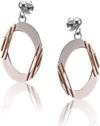  Ezüst Ovális Fülbevaló Rozea Arannyal