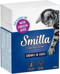 Smilla 6x370g Smilla falatkák szószban csirkemáj nedves macskatáp