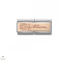 NOMINATION "9K Rosé Mum Flower dupla" charm - 430710-18