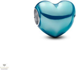 Pandora Metál hatású égszínkék szív charm - 793337C06