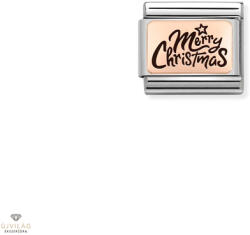 NOMINATION "9K Rosé Boldog Karácsonyt" charm - 430111-14