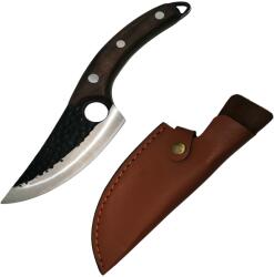 Depox IdeallStore kézzel készített japán kés, 27, 5 cm, barna, bőr tokkal együtt (F106)