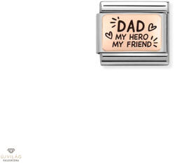 NOMINATION "9K Rosé Apa a hősöm, a barátom" charm - 430111-13