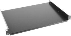 Lanberg 19" 1U 450/600/800mm rack polc fekete (AK-1008-B) (AK-1008-B)