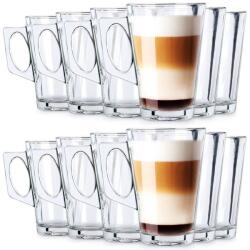 Vilde Pohárkészlet, Vilde, Kávéhoz, Teahoz, Pohár, 12 db, 255 Ml, 10, 5X7, 5X11 cm, Átlátszó (SET419)