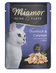 Miamor Miamor Feine Filets - nedves macskaeledel tonhallal és tintahallal zselében 6x100g