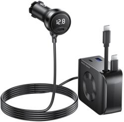 Mobile Origin 75W 5in1 Car Charger CA23 - 2x USB-C + USB-A Port, 2x USB-C cable Black (MO-75WCCH-CA23) (MO-75WCCH-CA23)