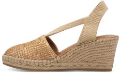 Tamaris Tamaris, Telitalpú fonott espadrilles, Világosbarna, 40 (1-29603-44-900-40)